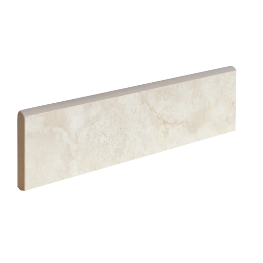 Invictus Ivory Cross Cut 3x12 Surface Bullnose Matte Porcelain Trim