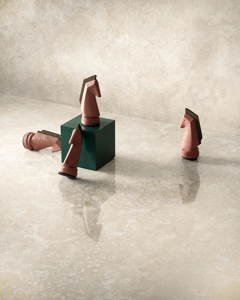 Invictus Ivory Cross Cut 24x24 Polished Porcelain Tile