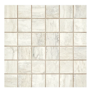 Invictus Ivory Vein Cut Chevron Mesh Polished Porcelain Mosaic