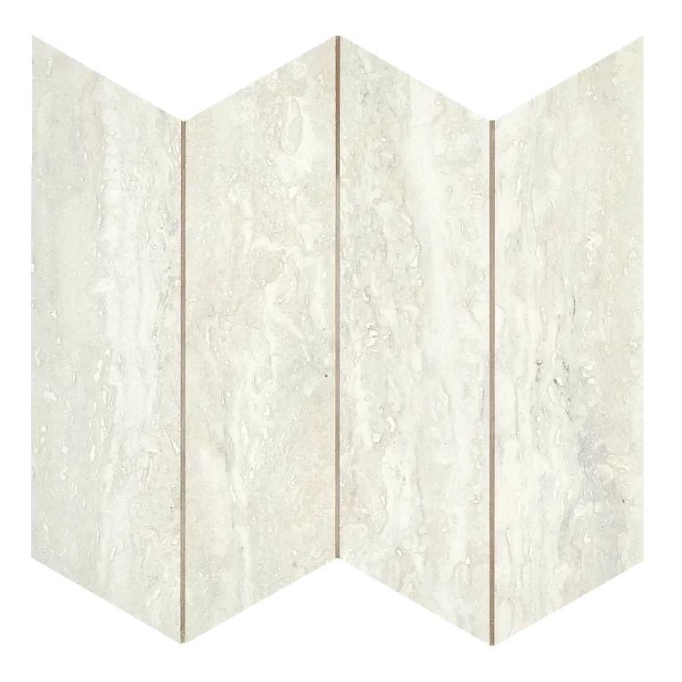 Invictus Ivory Vein Cut 4 Inch Hexagon Matte Porcelain Mosaic
