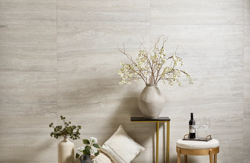 Invictus Ivory 24x48 Polished Vein Cut Porcelain Tile