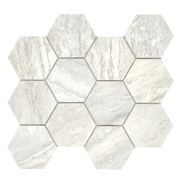 Invictus Pearl Vein Cut Chevron Mesh Polished Porcelain Mosaic