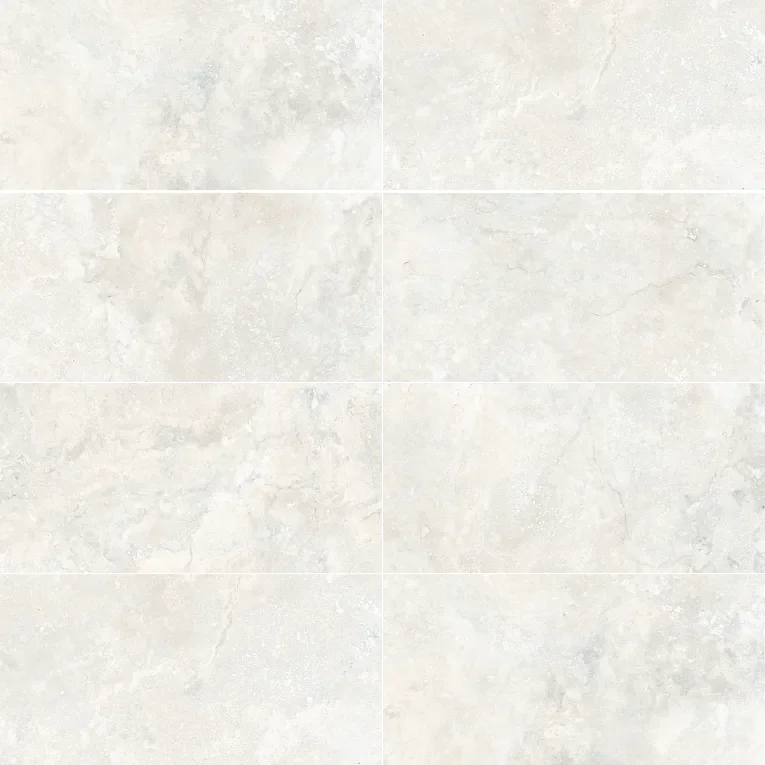 Invictus White Cross Cut 12x24 Polished Porcelain Tile