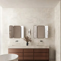 Invictus White Cross Cut 3x12 Surface Bullnose Matte Porcelain Trim