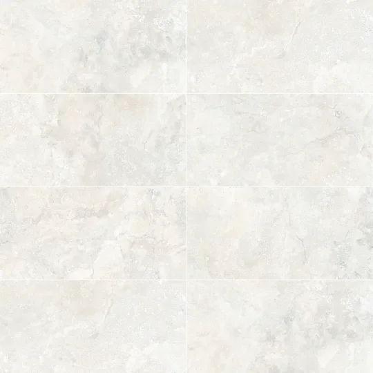 Invictus White Cross Cut 3x12 Surface Bullnose Polished Porcelain Trim