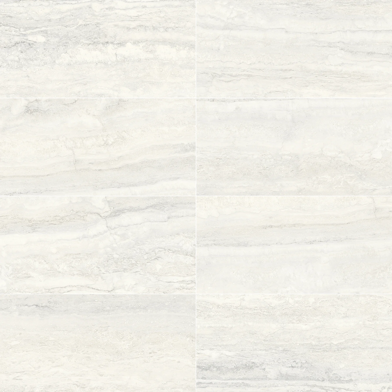 Invictus White Vein Cut 3x12 Surface Bullnose Polished Porcelain Trim