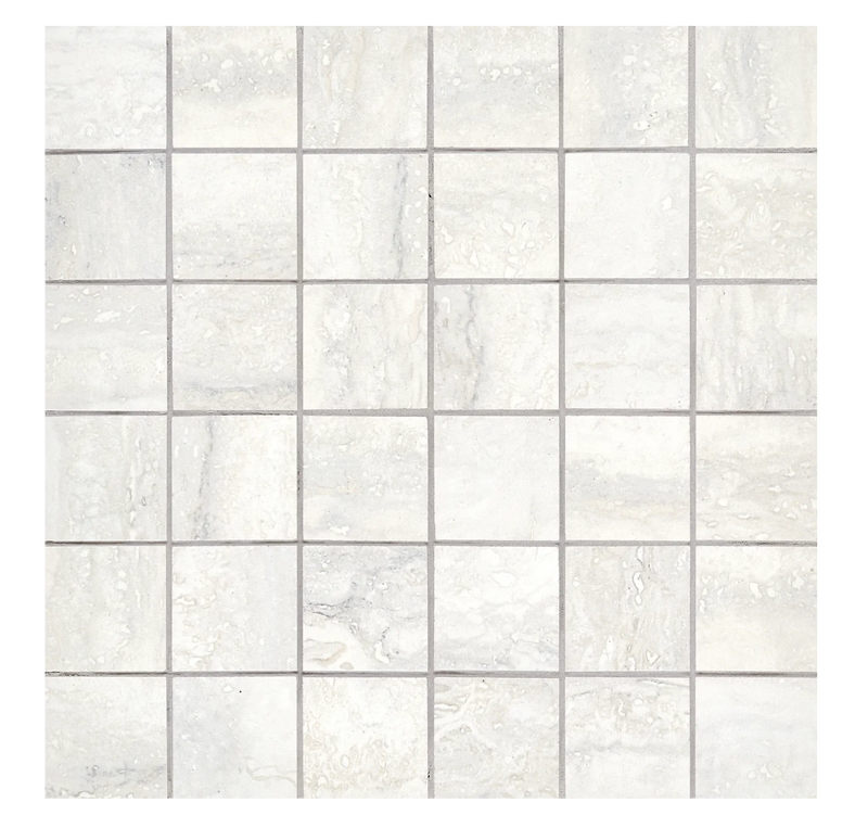 Invictus White Vein Cut 4 Inch Hexagon Polished Porcelain Mosaic