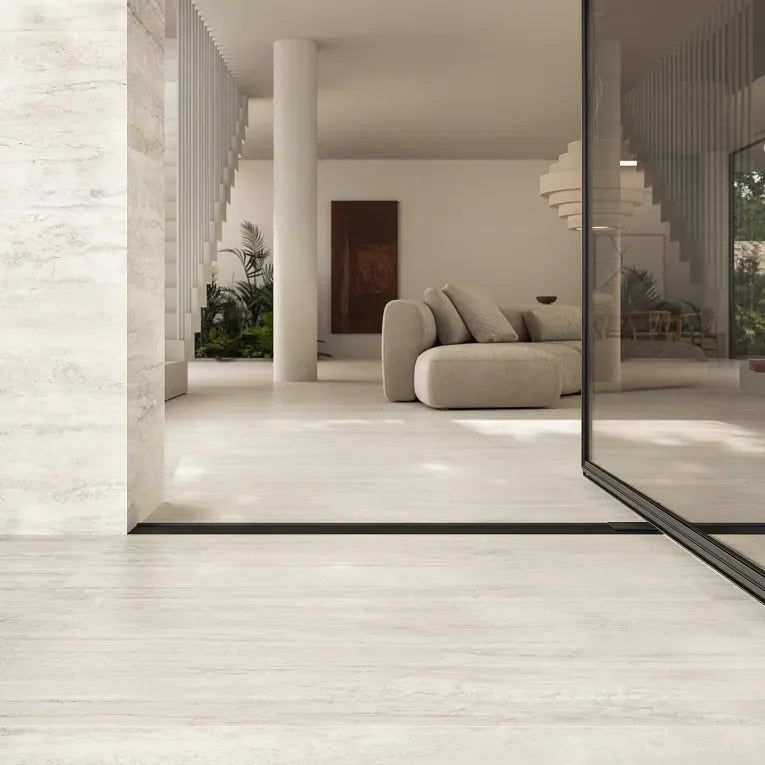 Invictus White Vein Cut 4 Inch Hexagon Porcelain Mosaic