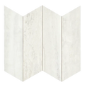 Invictus White Vein Cut Chevron Polished Porcelain Mosaic