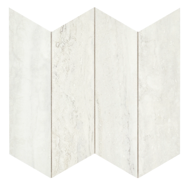 Invictus White Vein Cut 4 Inch Hexagon Polished Porcelain Mosaic