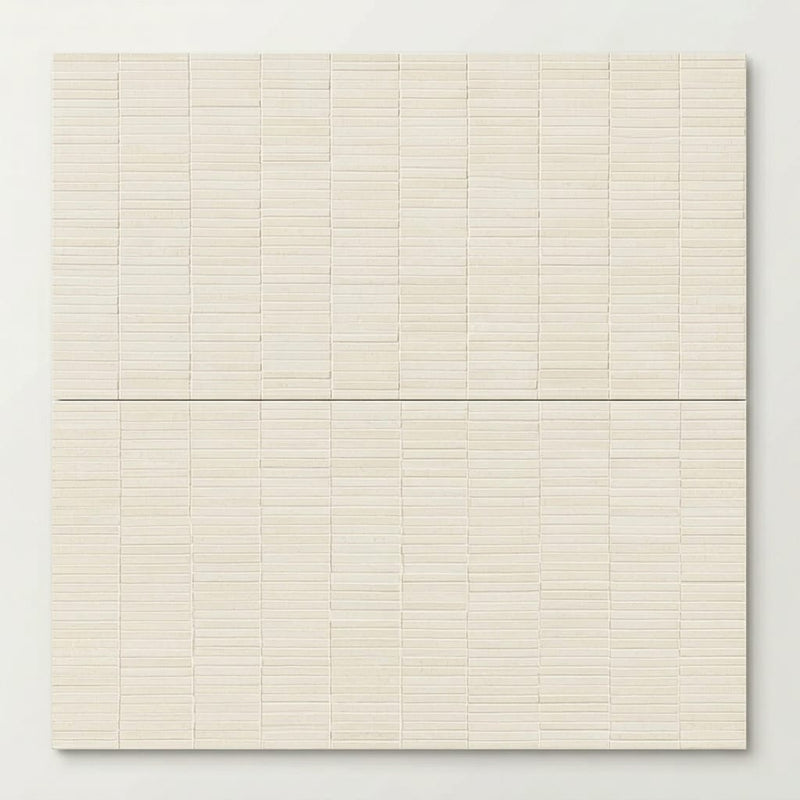 Italgraniti Terre Bianco Mini Irregolo Natural 24x48 Ceramic Tile close-up
