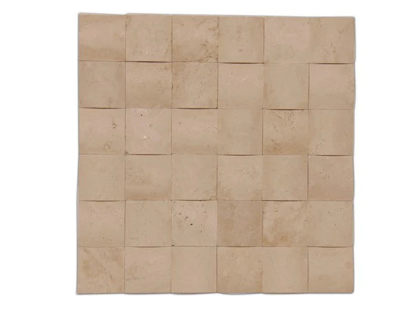 Ivory Cordoba Cream Travertine Wavy 2 x 2 Mosaic