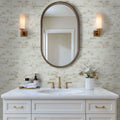 Ivory Amber Beveled Subway 2x6 Glossy Glass Tile