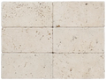 Antique Ivory 3x6 Subway Tumbled Travertine Tile