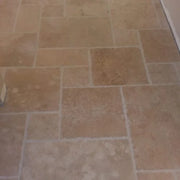 Ivory Beige Versailles Pattern Tumbled Travertine Tile