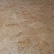 Ivory Beige Versailles Pattern Tumbled Travertine Tile