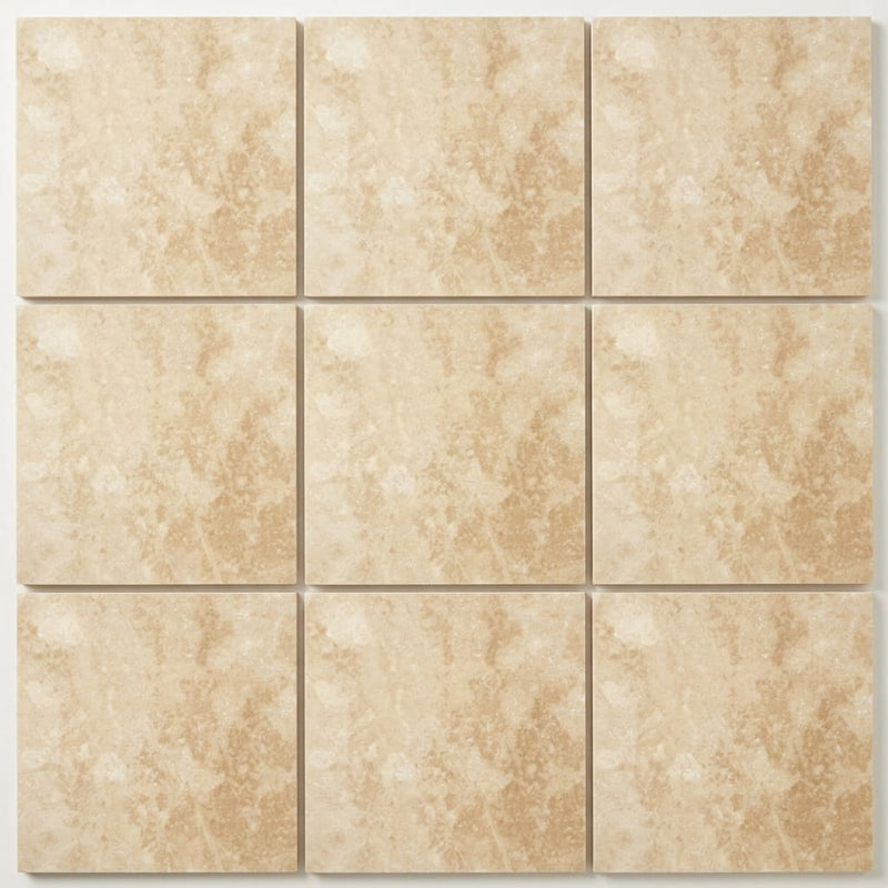 Ivory Beige Travertine Tile 12x12 Filled, Honed close-up
