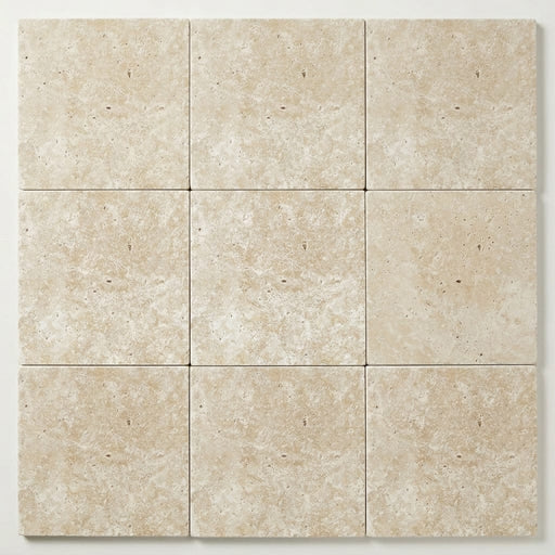 Ivory Beige Travertine Tile 12x12 Unfilled, Honed close-up