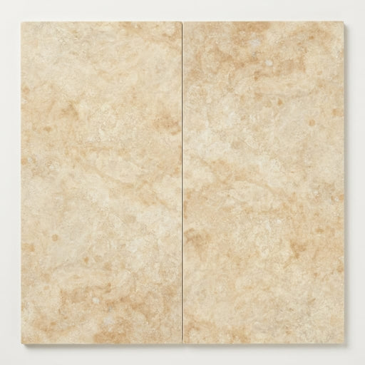 Ivory Beige Travertine Tile 12x24 Filled, Honed close-up