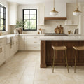 Ivory Beige Travertine Tile 12x24 Filled, Honed — Kitchen floor
