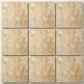 Ivory Beige Travertine Tile 6x6 Filled, Honed close-up