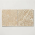 Ivory Cordoba Cream Travertine Filled, Honed & Straight Edge 24 x 24 x 1/2 Cross Cut Tile 24x24 close-up