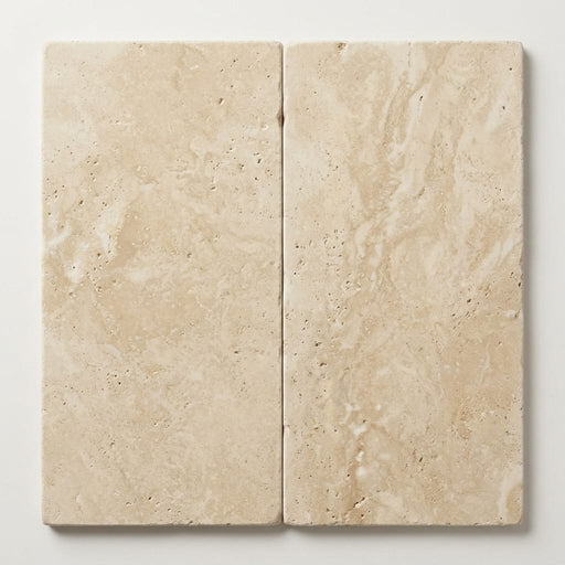 Ivory Cordoba Cream Travertine Tumbled 12 x 24 x 1/2 Cross Cut Tile 12x24 close-up