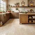 Ivory Cordoba Cream Travertine Tumbled 12 x 24 x 1/2 Cross Cut Tile 12x24 — Kitchen floor