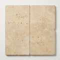 Ivory Cordoba Cream Travertine Tumbled 12 x 24 x 1.25 Bullnose Coping 12x24 close-up