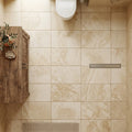 Ivory Cordoba Cream Travertine Tumbled 16 x 24 x 1/2 Cross Cut Tile 16x24 — Bathroom floor
