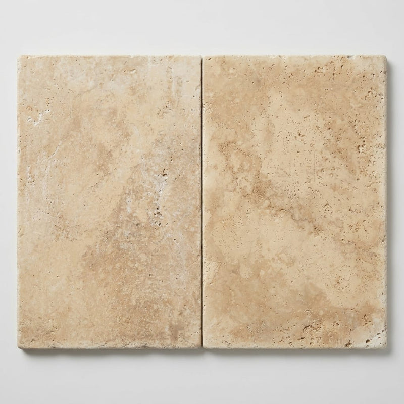 Ivory Cordoba Cream Travertine Tumbled 16 x 24 x 1/2 Cross Cut Tile 16x24 close-up