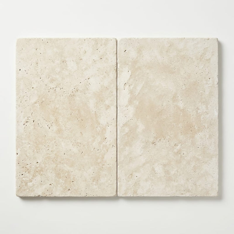 Ivory Cordoba Cream Travertine Tumbled 16 x 24 x 1.25 Paver 16x24 close-up