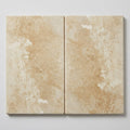 Ivory Cordoba Cream Travertine Tumbled 16 x 24 x 2 Double Modern Coping 16x24 close-up