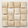 Ivory Cordoba Cream Travertine Wavy 2 x 2 Mosaic 2x2 close-up