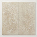 Ivory Cross-Cut 18x36 Honed Travertine Tile close-up