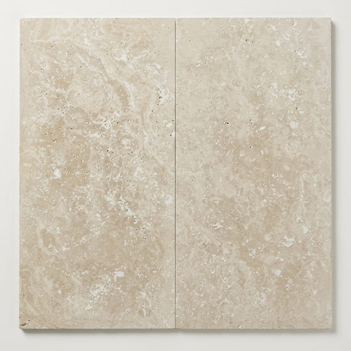 Ivory Cross-Cut 18x36 Honed Travertine Tile close-up