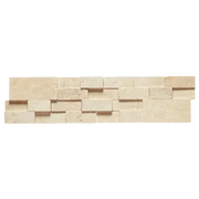 Silver/Secil 5-7/8x24 Mesh Split 3D Stack Quartzite Ledger Stone