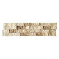 Silver/Secil 5-7/8x24 Mesh Split 3D Stack Quartzite Ledger Stone