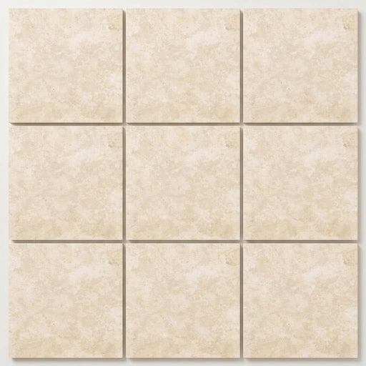 Ivory / Light Travertine 12x12 Cream Filled & Honed Tile close-up