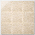 Ivory / Light Travertine 12x12 Cream Filled & Polished Tile close-up