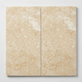 Ivory / Light Travertine 12x24 Cream Filled & Honed Tile close-up