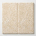 Ivory / Light Travertine 12x24 Cream Tumbled close-up