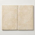 Ivory / Light Travertine 16x24 Cream Tumbled close-up