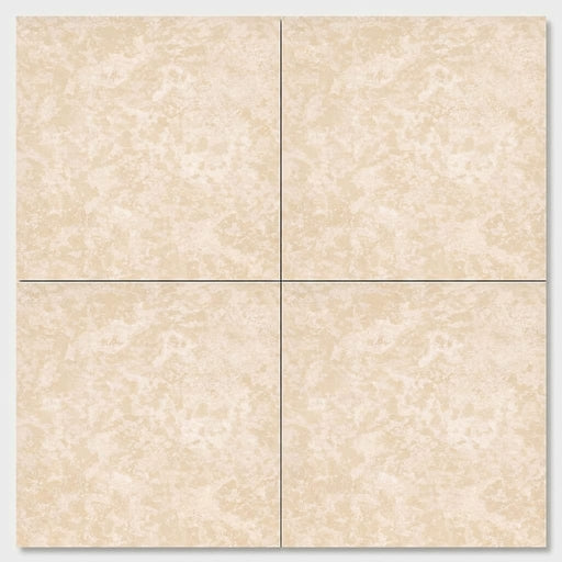 Ivory / Light Travertine 18x18 Cream Filled & Honed Tile close-up