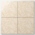 Ivory / Light Travertine 18x18 Cream Filled & Polished Tile close-up