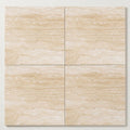 Ivory / Light Travertine 24x24 Cream Filled & Honed Tile close-up