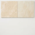 Ivory / Light Travertine 24x24 Cream Filled & Honed Tile close-up