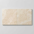 Ivory / Light Travertine 24x24 Cream Filled & Polished Tile close-up