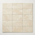 Ivory / Light Travertine 6x12 Cream Filled & Honed Tile close-up