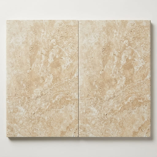 Ivory Travertine Coping 16x24 Eased 5 cm close-up